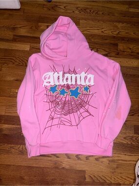 Pink 'Atlanta' sp5der Hoodie Sweatshirt